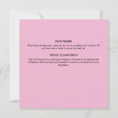 Roze boogschimmeldiamantvrijgezellenfeest kaart (Achterkant)