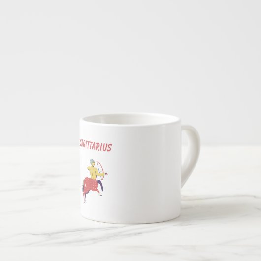 Roze Boogschutter, sterrenbeeld, sterrenbeeld Espresso Kop (Voorkant rechts)