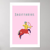 Roze Boogschutter, sterrenbeeld, sterrenbeeld Poster (Voorkant)