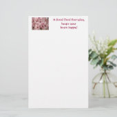 Roze Boom Bloesem Briefpapier Bloemen (Staand voorkant)