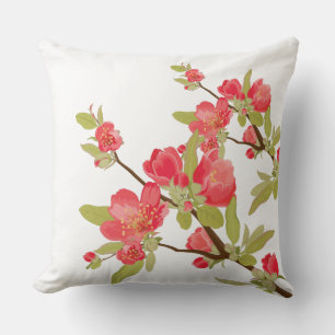 Roze Boom Bloesem Kussen