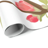 Roze boom - bloesems Gift Wrap Cadeaupapier (Rol Hoek)