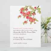 Roze boom Blossom Weddenschap Kaart (Staand voorkant)