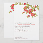 Roze boom Blossom Wedding Jubileum Uitnodigen Kaart (Voorkant / Achterkant)