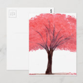 Roze boom briefkaart (Voorkant / Achterkant)