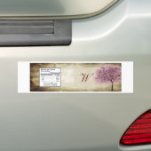 Roze Boom Bruiloft Water Fles Label Bumpersticker (Op auto)