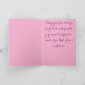 Roze Boom & Cadeaus – Whimsical Kerstgroet Kaart (Binnen)