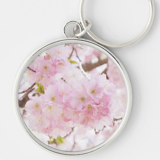Roze boom Cherry Blossom Sleutelhanger (Voorkant)