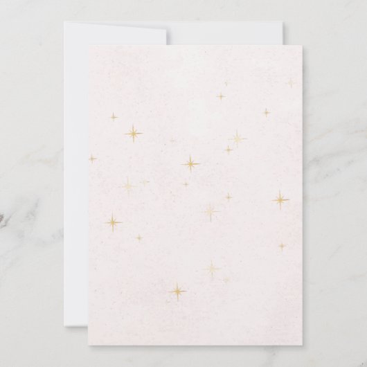 Roze boom Kerstmis Uitnodiging (Achterkant)