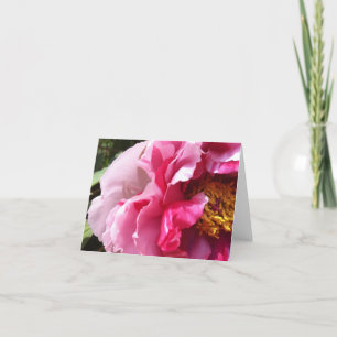 Roze boom Peony Notecard Kaart