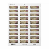 Roze boom retour adres label (Full Sheet)