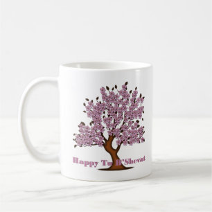 Roze boom Tu B-Shevat Koffiemok