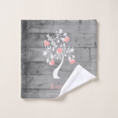 Roze boom van de Gepersonaliseerde Reeks van de De Bad Handdoek (Wasdoekje)