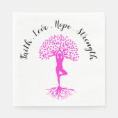 Roze boom van de overlevingspartij van de Borstkan Servet (Voorkant)