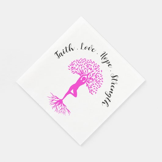 Roze boom van de overlevingspartij van de Borstkan Servet (Hoek)