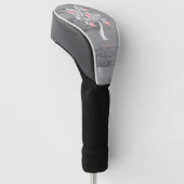 Roze boom van het hart Gepersonaliseerd Golfhoofd  Golfheadcover (Schuin)