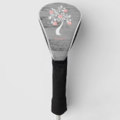 Roze boom van het hart Gepersonaliseerd Golfhoofd  Golfheadcover (Voorkant)