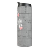 Roze boom van het hart Gepersonaliseerde thermisch Thermosbeker (Geroteerd rechts)