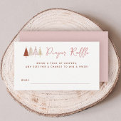 Roze Boom Winter Baby Shower Luiers Raffle Kaarten