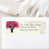 Roze boomadres etiket (Insitu)