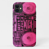 Roze boombox Case-Mate iPhone case (Achterkant)