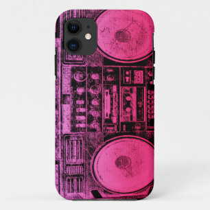 Roze boombox Case-Mate iPhone case