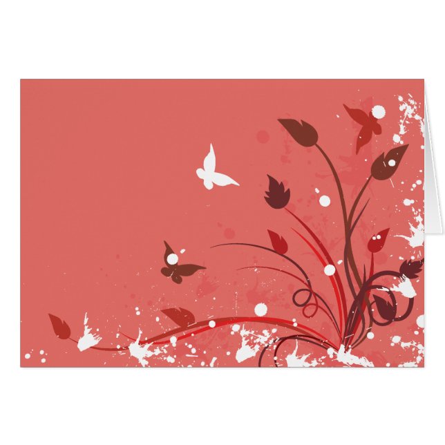 Roze boomgrunge Butterfly (Voorkant Horizontaal)