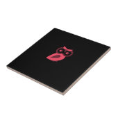 Roze boomkeramische tegel tegeltje (Zijkant)