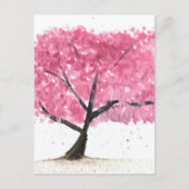 Roze boomkers bloesem briefkaart (Voorkant)