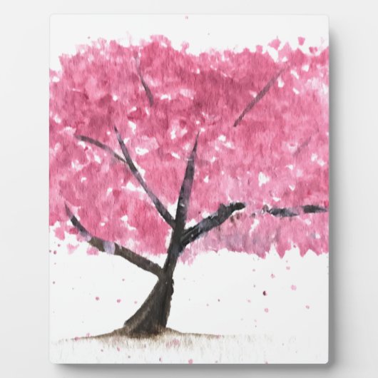 Roze boomkers bloesem fotoplaat (Voorkant)