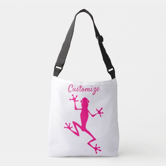 Roze boomkikker Thunder_Cove  Crossbody Tas (Voorkant)