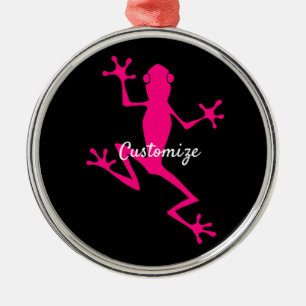 Roze boomkikker Thunder_Cove Metalen Ornament