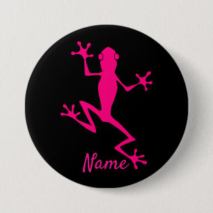Roze boomkikker Thunder_Cove Ronde Button 7,6 Cm