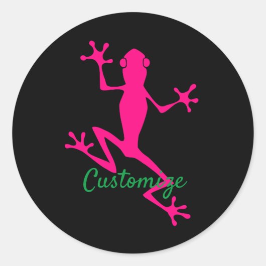 Roze boomkikker Thunder_Cove Ronde Sticker (Voorkant)