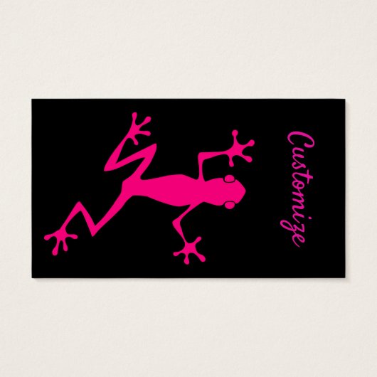 Roze boomkikker Thunder_Cove Visitekaartje (Achterkant)