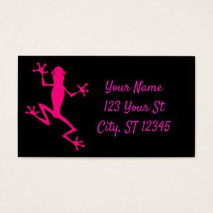 Roze boomkikker Thunder_Cove Visitekaartje