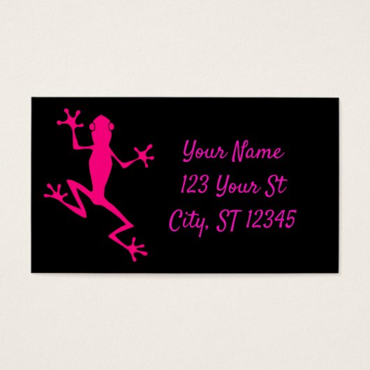 Roze boomkikker Thunder_Cove Visitekaartje (Voorkant)