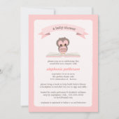 Roze boomkor Breng een Uitnodiging van het Baby sh (Voorkant)