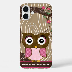 Roze boomkorboom Zig Zag Kies kleuren iPhone 16 Plus Hoesje