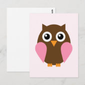 Roze boomkorren briefkaart (Voorkant / Achterkant)