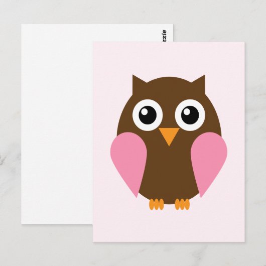 Roze boomkorren briefkaart (Voorkant / Achterkant)