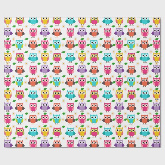 Roze boomkorren cadeaupapier (Vlak)