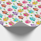 Roze boomkorren cadeaupapier (Hoek)