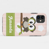 Roze boomkorren Case-Mate iPhone case (Achterkant (horizontaal))