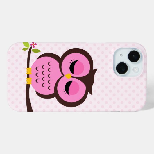 Roze boomkorren Case-Mate iPhone case (Achterkant (horizontaal))