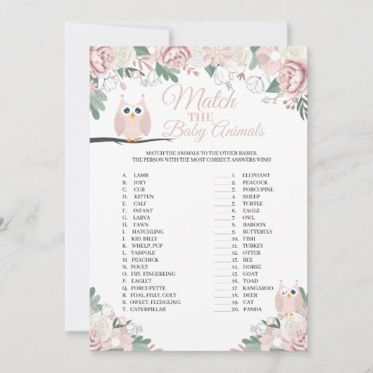 Roze boomkorren die overeenkomen met de Kaart van  (Voorkant)