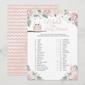 Roze boomkorren die overeenkomen met de Kaart van  (Voorkant / Achterkant)