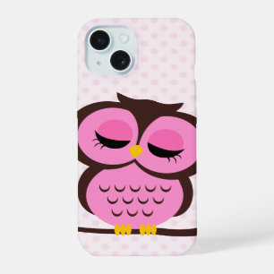 Roze boomkorren iPhone 15 hoesje
