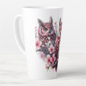 Roze boomkorren latte mok (Linkerhoek)