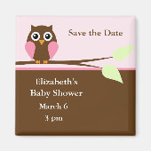 Roze boomkorren magneet (Voorkant)